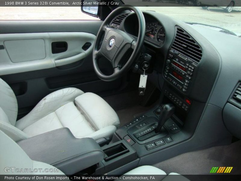 Arctic Silver Metallic / Gray 1998 BMW 3 Series 328i Convertible
