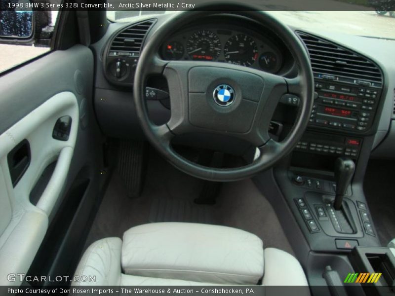 Arctic Silver Metallic / Gray 1998 BMW 3 Series 328i Convertible