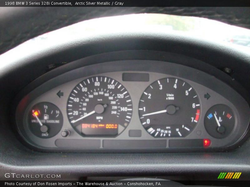 Arctic Silver Metallic / Gray 1998 BMW 3 Series 328i Convertible