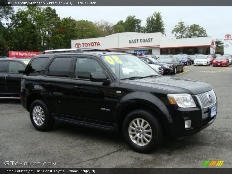 Black / Black 2008 Mercury Mariner V6 Premier 4WD