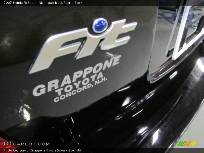 Nighthawk Black Pearl / Black 2007 Honda Fit Sport