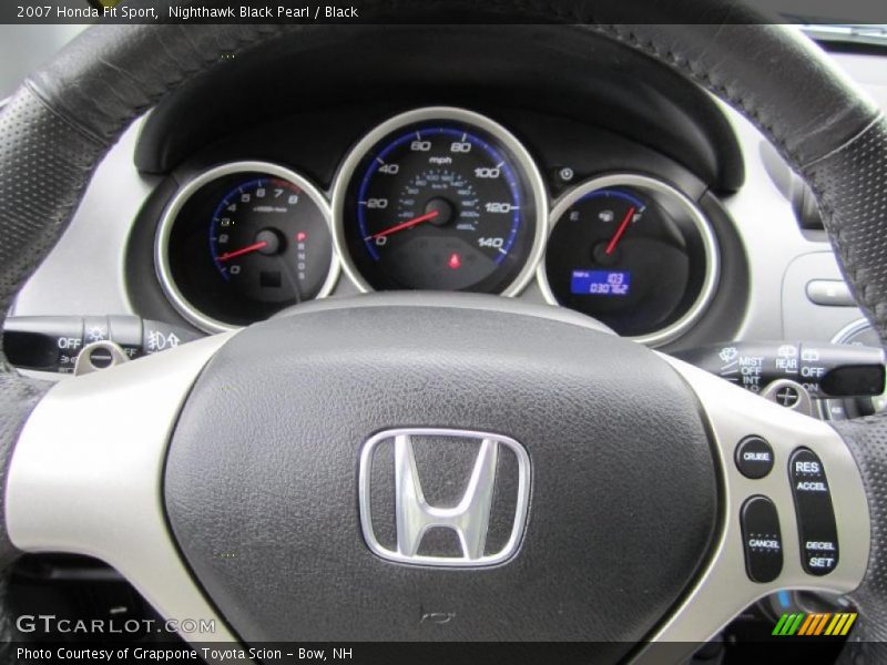 Nighthawk Black Pearl / Black 2007 Honda Fit Sport
