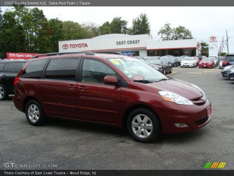 Salsa Red Pearl / Taupe 2007 Toyota Sienna XLE