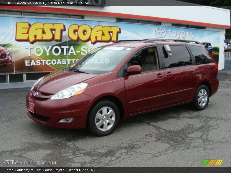 Salsa Red Pearl / Taupe 2007 Toyota Sienna XLE