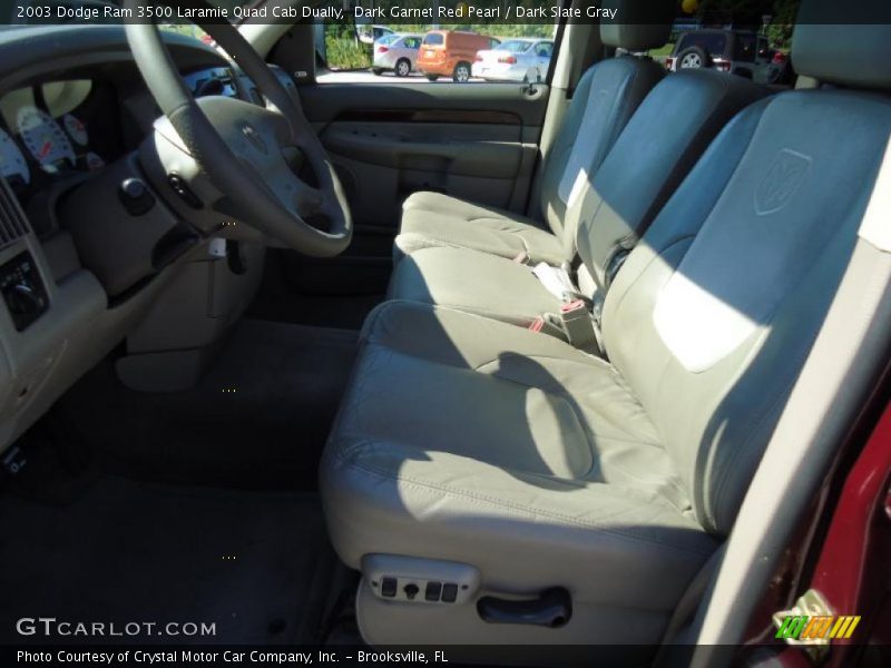 Dark Garnet Red Pearl / Dark Slate Gray 2003 Dodge Ram 3500 Laramie Quad Cab Dually