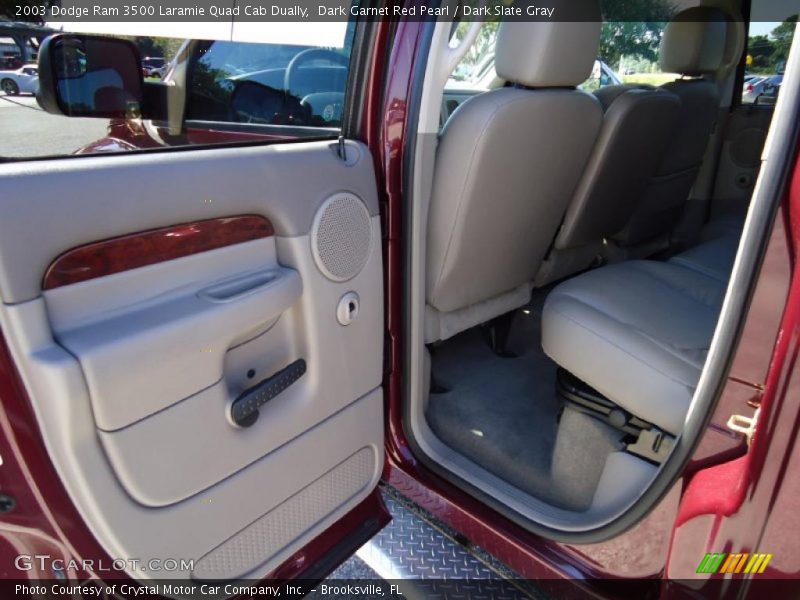 Dark Garnet Red Pearl / Dark Slate Gray 2003 Dodge Ram 3500 Laramie Quad Cab Dually