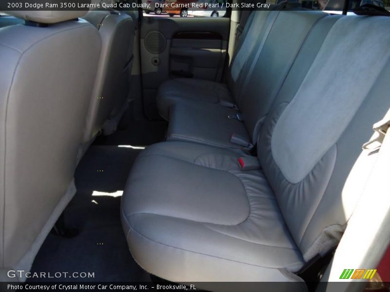 Dark Garnet Red Pearl / Dark Slate Gray 2003 Dodge Ram 3500 Laramie Quad Cab Dually