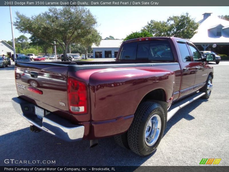Dark Garnet Red Pearl / Dark Slate Gray 2003 Dodge Ram 3500 Laramie Quad Cab Dually