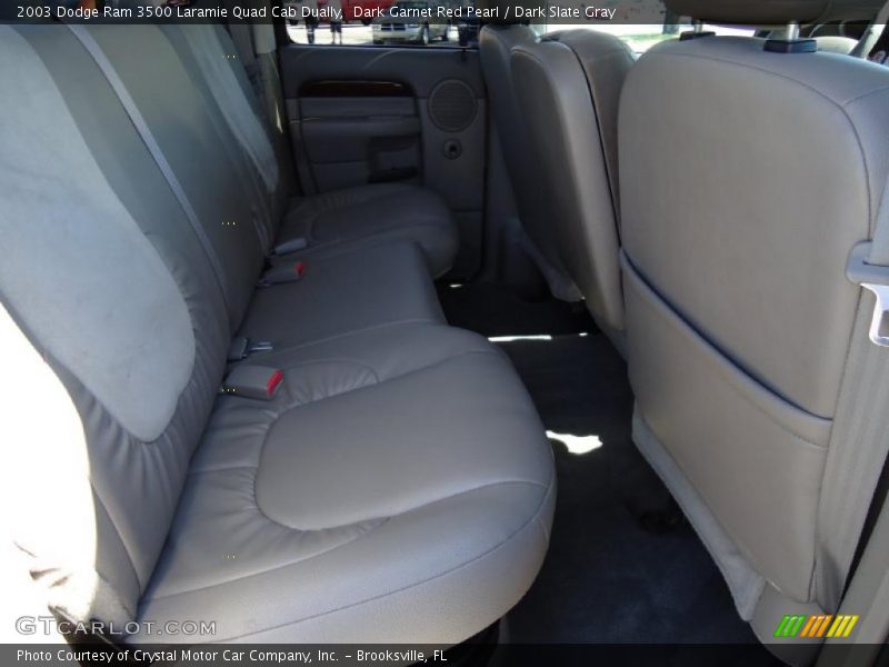 Dark Garnet Red Pearl / Dark Slate Gray 2003 Dodge Ram 3500 Laramie Quad Cab Dually
