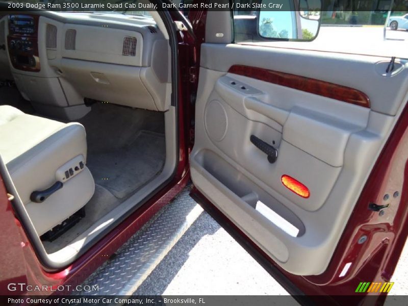 Dark Garnet Red Pearl / Dark Slate Gray 2003 Dodge Ram 3500 Laramie Quad Cab Dually
