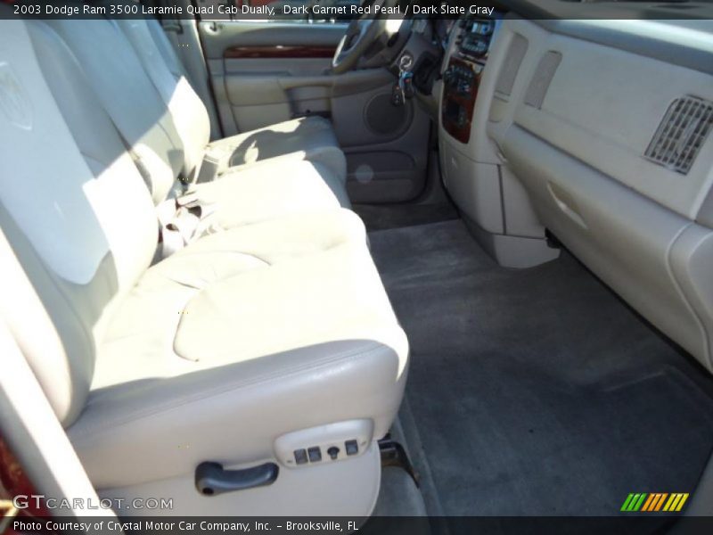 Dark Garnet Red Pearl / Dark Slate Gray 2003 Dodge Ram 3500 Laramie Quad Cab Dually