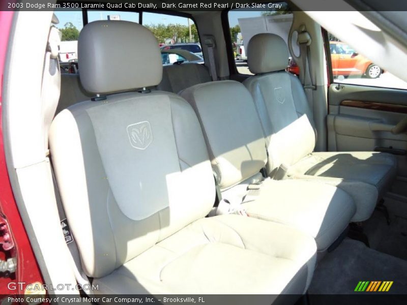 Dark Garnet Red Pearl / Dark Slate Gray 2003 Dodge Ram 3500 Laramie Quad Cab Dually