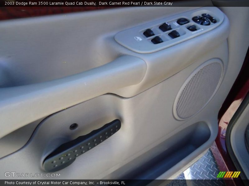 Dark Garnet Red Pearl / Dark Slate Gray 2003 Dodge Ram 3500 Laramie Quad Cab Dually