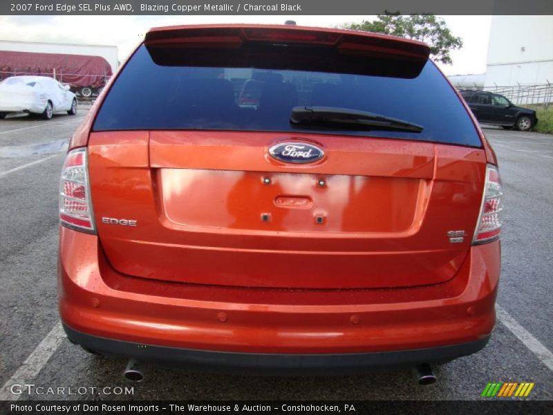 Blazing Copper Metallic / Charcoal Black 2007 Ford Edge SEL Plus AWD