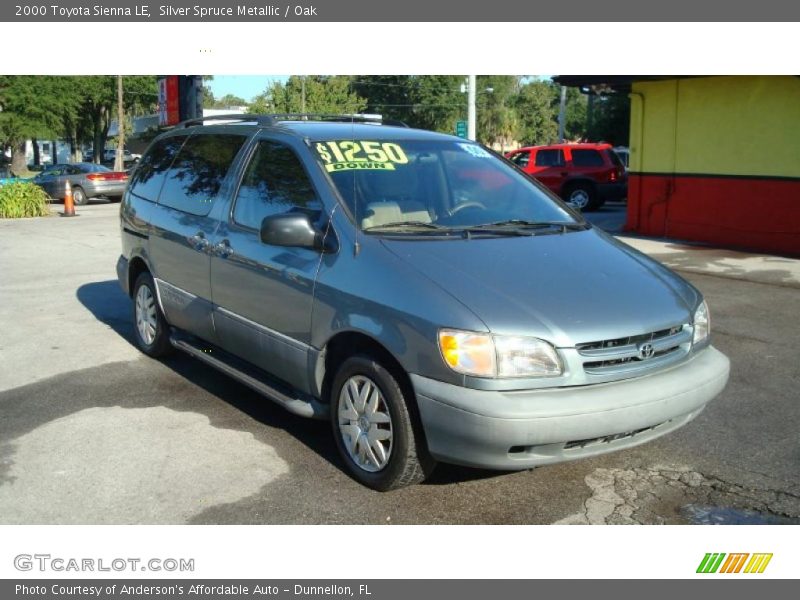 Silver Spruce Metallic / Oak 2000 Toyota Sienna LE