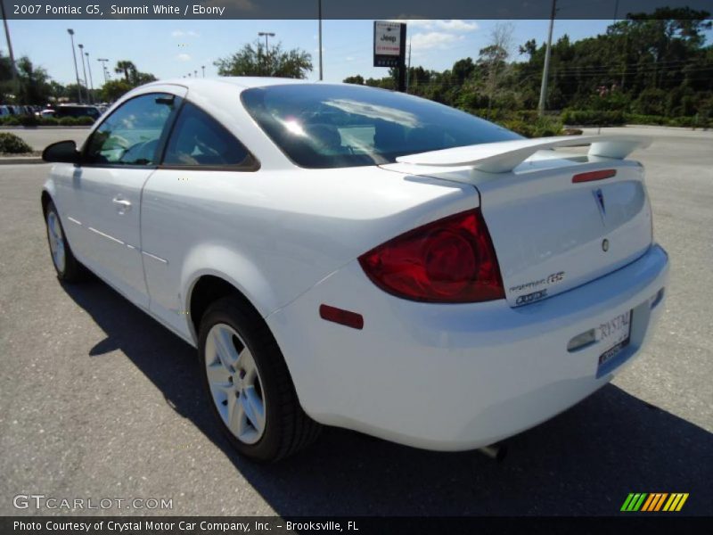 Summit White / Ebony 2007 Pontiac G5