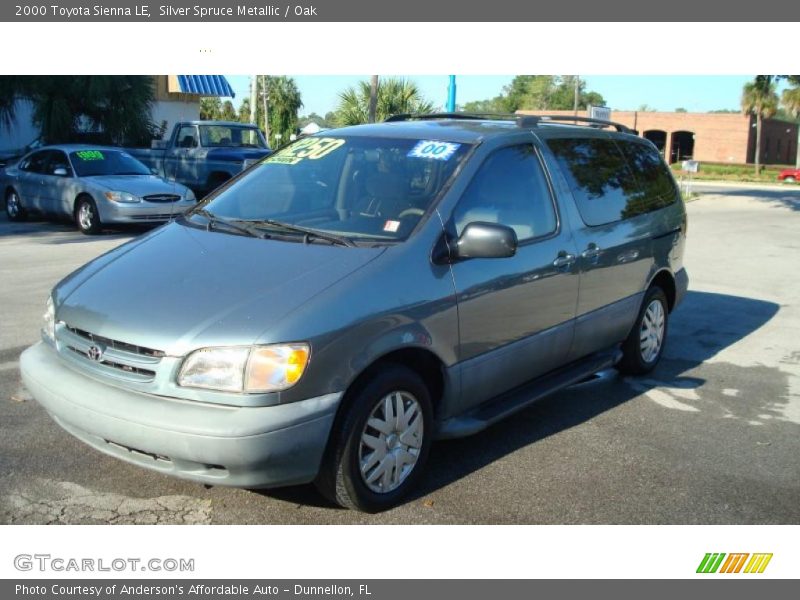 Silver Spruce Metallic / Oak 2000 Toyota Sienna LE