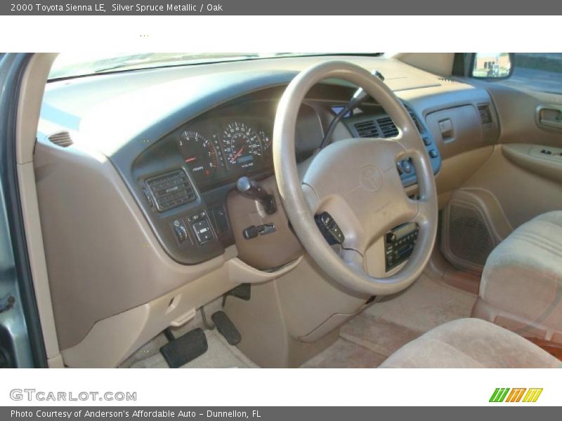 Silver Spruce Metallic / Oak 2000 Toyota Sienna LE