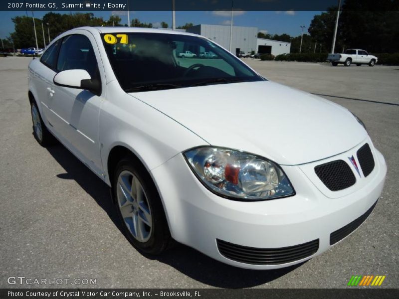 Summit White / Ebony 2007 Pontiac G5