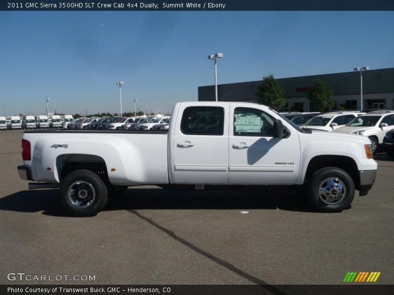 Summit White / Ebony 2011 GMC Sierra 3500HD SLT Crew Cab 4x4 Dually