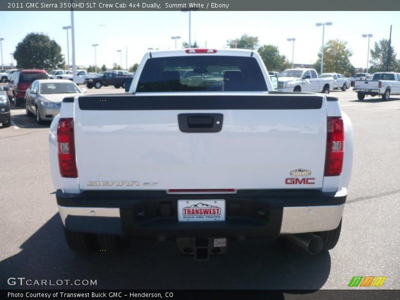 Summit White / Ebony 2011 GMC Sierra 3500HD SLT Crew Cab 4x4 Dually