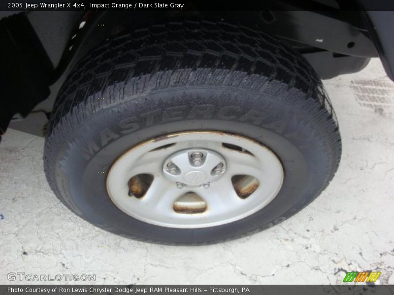 Impact Orange / Dark Slate Gray 2005 Jeep Wrangler X 4x4