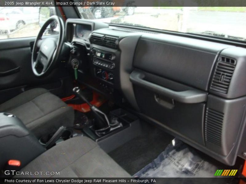 Impact Orange / Dark Slate Gray 2005 Jeep Wrangler X 4x4