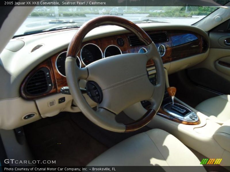 Seafrost Pearl / Cashmere 2005 Jaguar XK XK8 Convertible