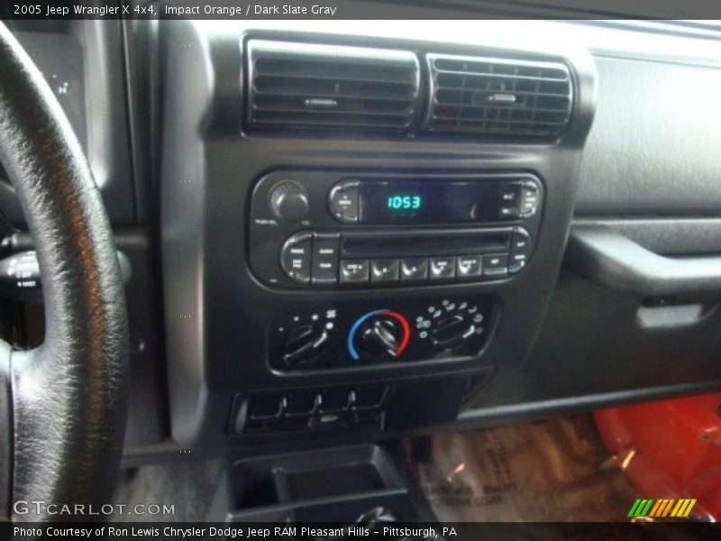Impact Orange / Dark Slate Gray 2005 Jeep Wrangler X 4x4