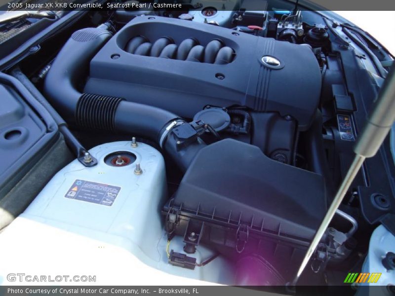 Seafrost Pearl / Cashmere 2005 Jaguar XK XK8 Convertible