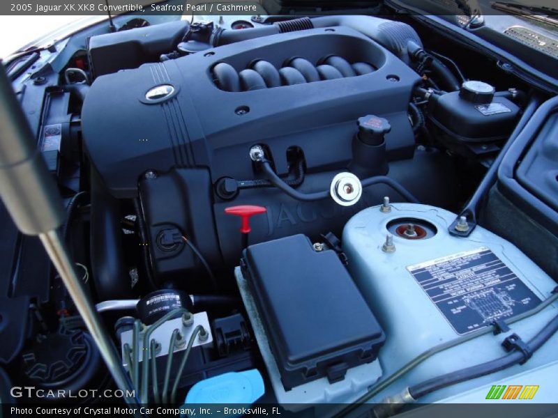 Seafrost Pearl / Cashmere 2005 Jaguar XK XK8 Convertible