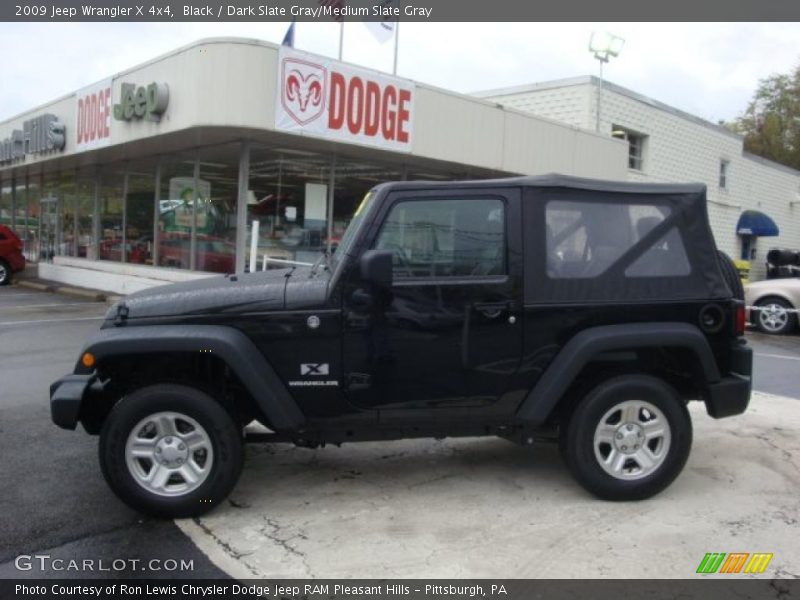Black / Dark Slate Gray/Medium Slate Gray 2009 Jeep Wrangler X 4x4