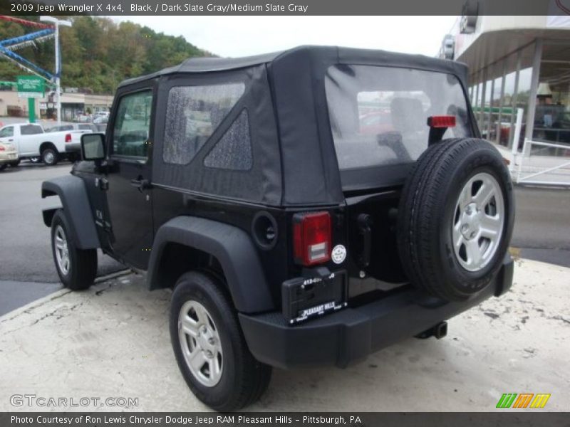Black / Dark Slate Gray/Medium Slate Gray 2009 Jeep Wrangler X 4x4