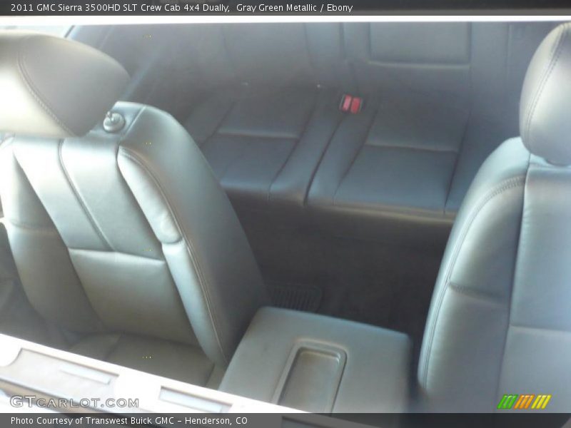 Gray Green Metallic / Ebony 2011 GMC Sierra 3500HD SLT Crew Cab 4x4 Dually