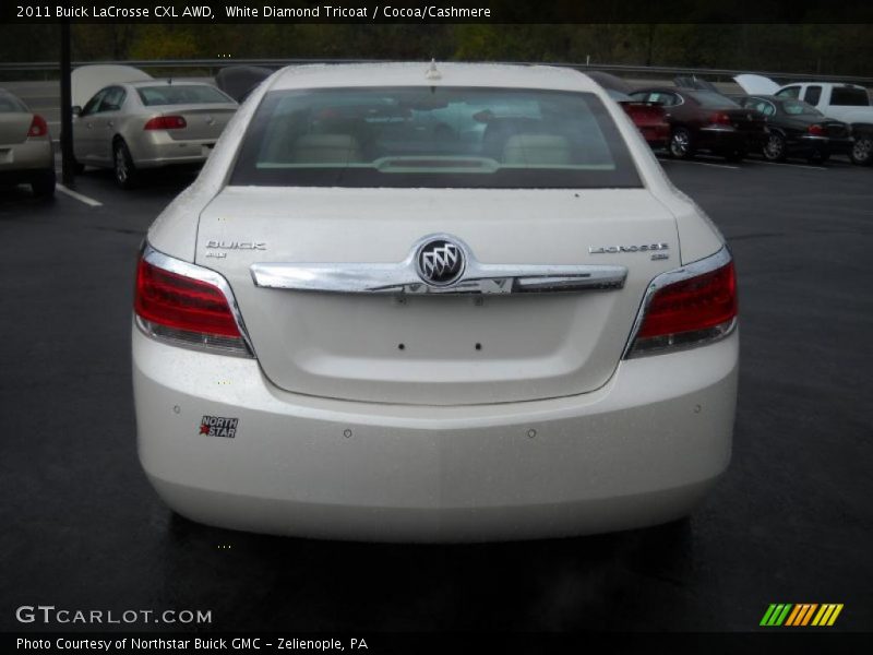 White Diamond Tricoat / Cocoa/Cashmere 2011 Buick LaCrosse CXL AWD