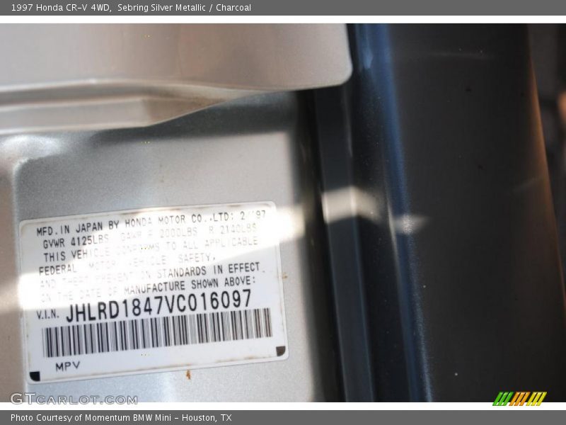 Sebring Silver Metallic / Charcoal 1997 Honda CR-V 4WD