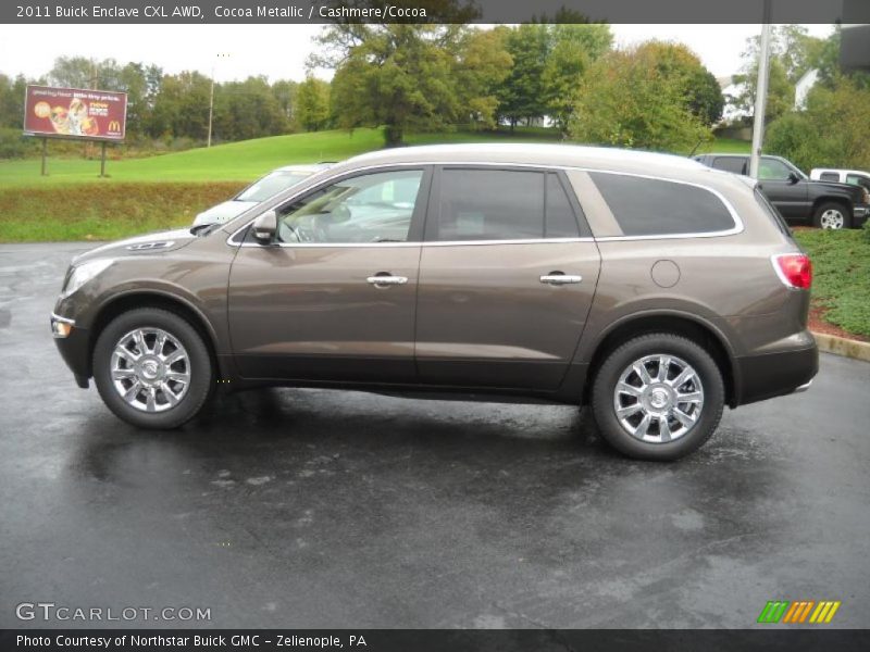 Cocoa Metallic / Cashmere/Cocoa 2011 Buick Enclave CXL AWD