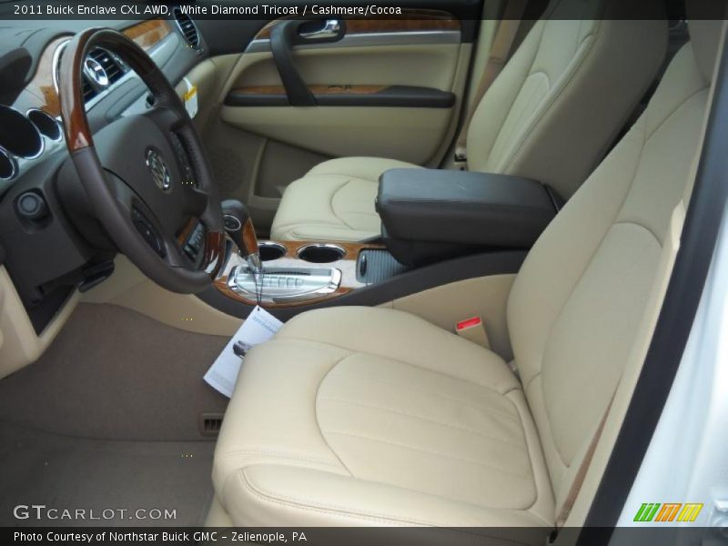 White Diamond Tricoat / Cashmere/Cocoa 2011 Buick Enclave CXL AWD