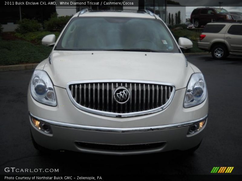 White Diamond Tricoat / Cashmere/Cocoa 2011 Buick Enclave CXL AWD