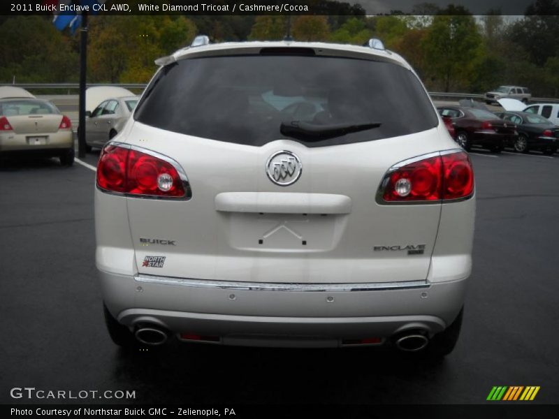 White Diamond Tricoat / Cashmere/Cocoa 2011 Buick Enclave CXL AWD