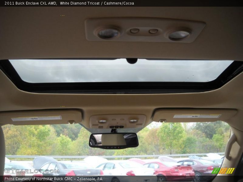 White Diamond Tricoat / Cashmere/Cocoa 2011 Buick Enclave CXL AWD