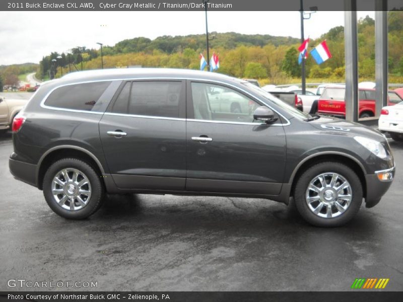 Cyber Gray Metallic / Titanium/Dark Titanium 2011 Buick Enclave CXL AWD