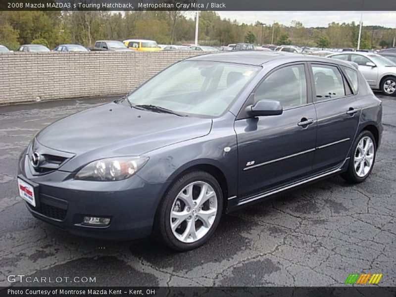 Metropolitan Gray Mica / Black 2008 Mazda MAZDA3 s Touring Hatchback