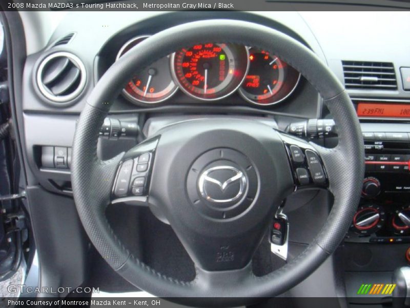 Metropolitan Gray Mica / Black 2008 Mazda MAZDA3 s Touring Hatchback