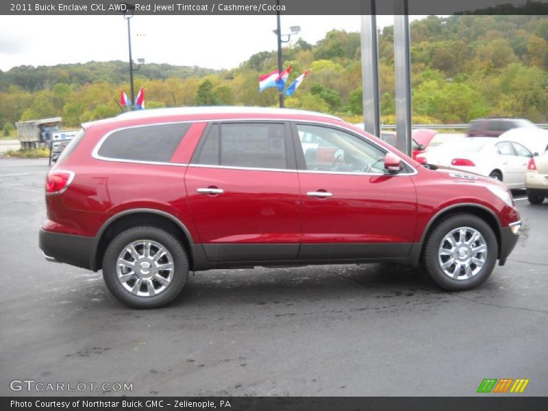 Red Jewel Tintcoat / Cashmere/Cocoa 2011 Buick Enclave CXL AWD