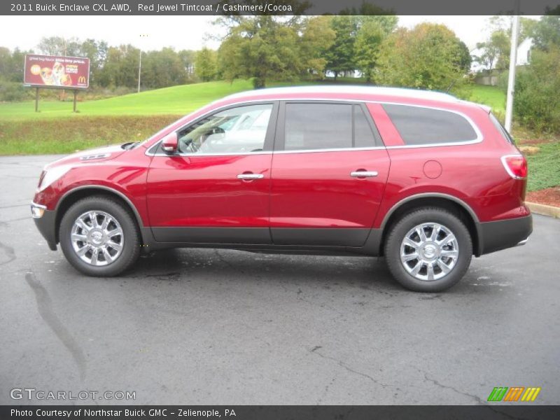 Red Jewel Tintcoat / Cashmere/Cocoa 2011 Buick Enclave CXL AWD