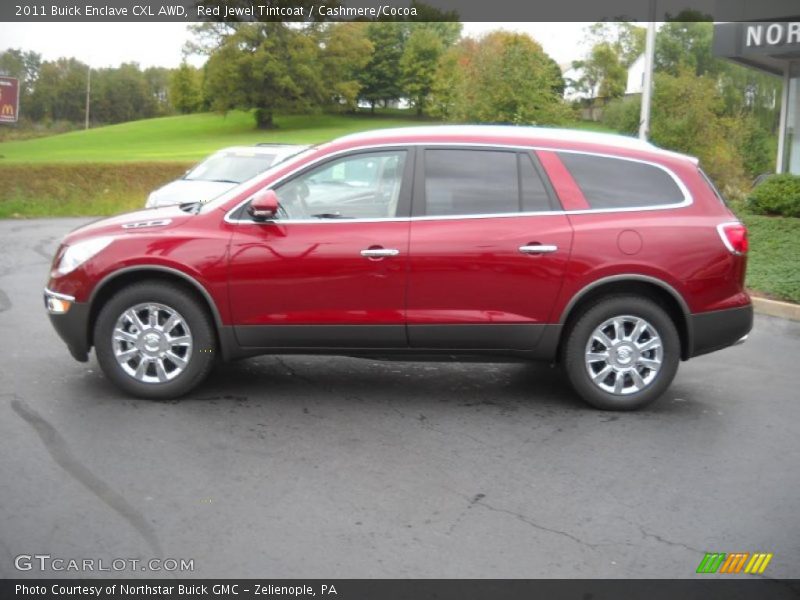 Red Jewel Tintcoat / Cashmere/Cocoa 2011 Buick Enclave CXL AWD