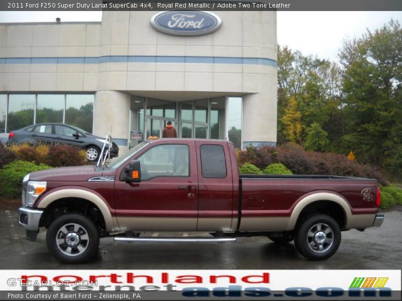 Royal Red Metallic / Adobe Two Tone Leather 2011 Ford F250 Super Duty Lariat SuperCab 4x4