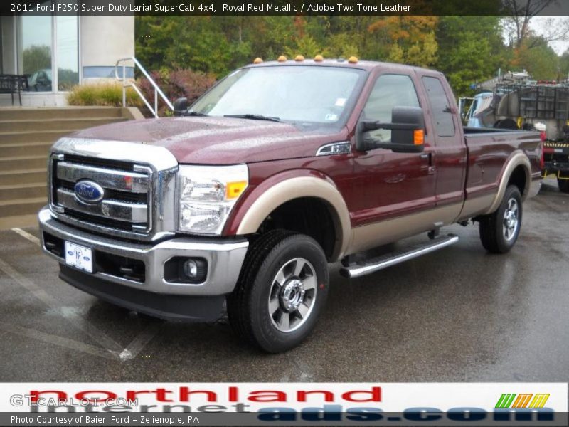 Royal Red Metallic / Adobe Two Tone Leather 2011 Ford F250 Super Duty Lariat SuperCab 4x4