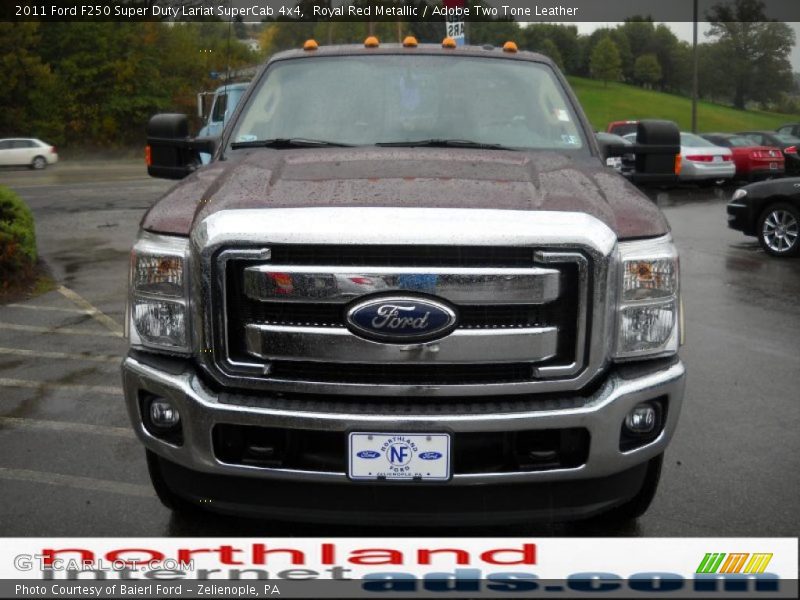 Royal Red Metallic / Adobe Two Tone Leather 2011 Ford F250 Super Duty Lariat SuperCab 4x4